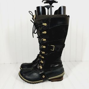 Sorel Conquest Carly Waterproof Leather Snow Boots